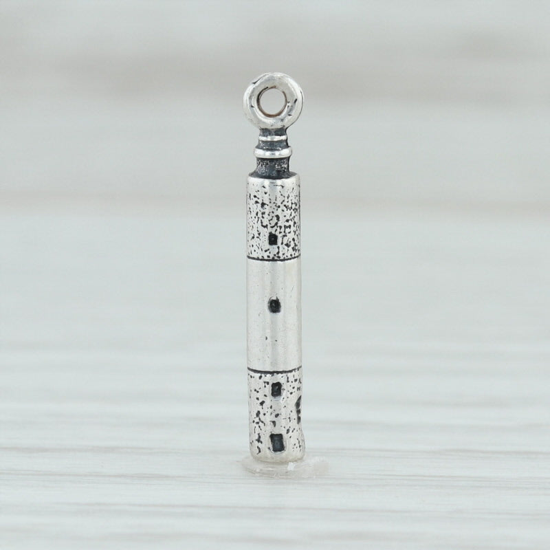 Light Gray Oak Island Lighthouse Charm Sterling Silver Nautical North Carolina Souvenir