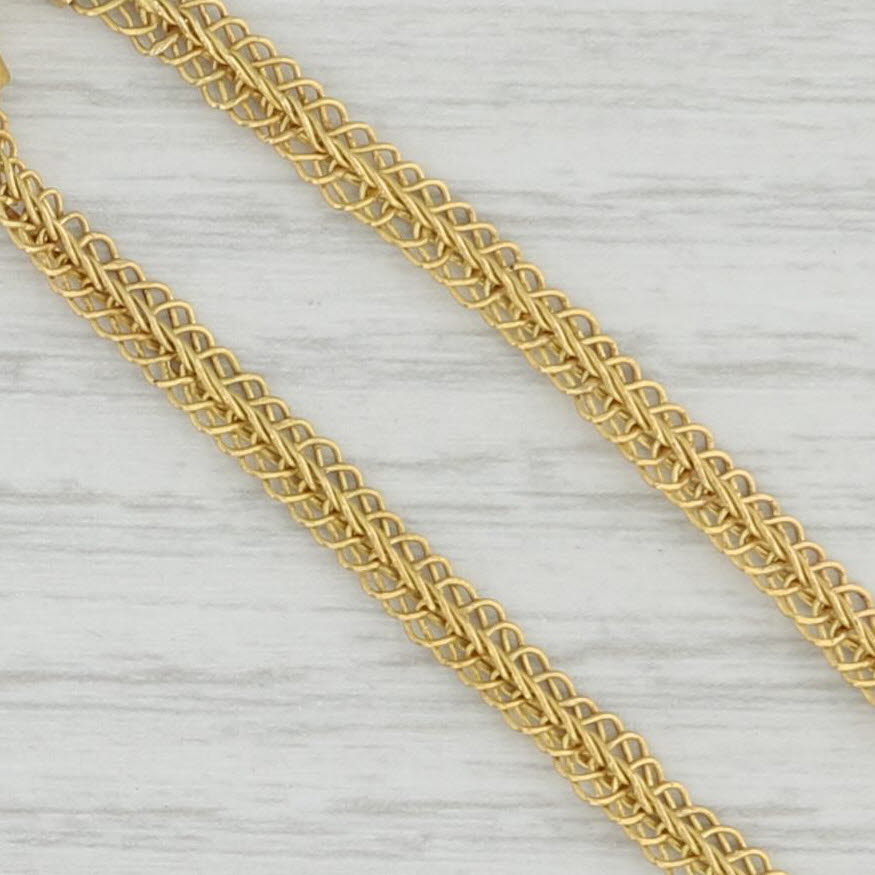 Light Gray 0.60ct Diamond Briolette Drop Wheat Chain Bracelet 18k Gold 6.25" Nordstrom
