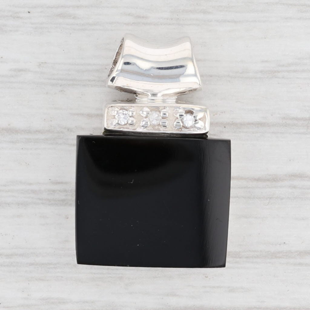 Light Gray New Onyx Pendant 925 Sterling Silver Solitaire Drop B12678