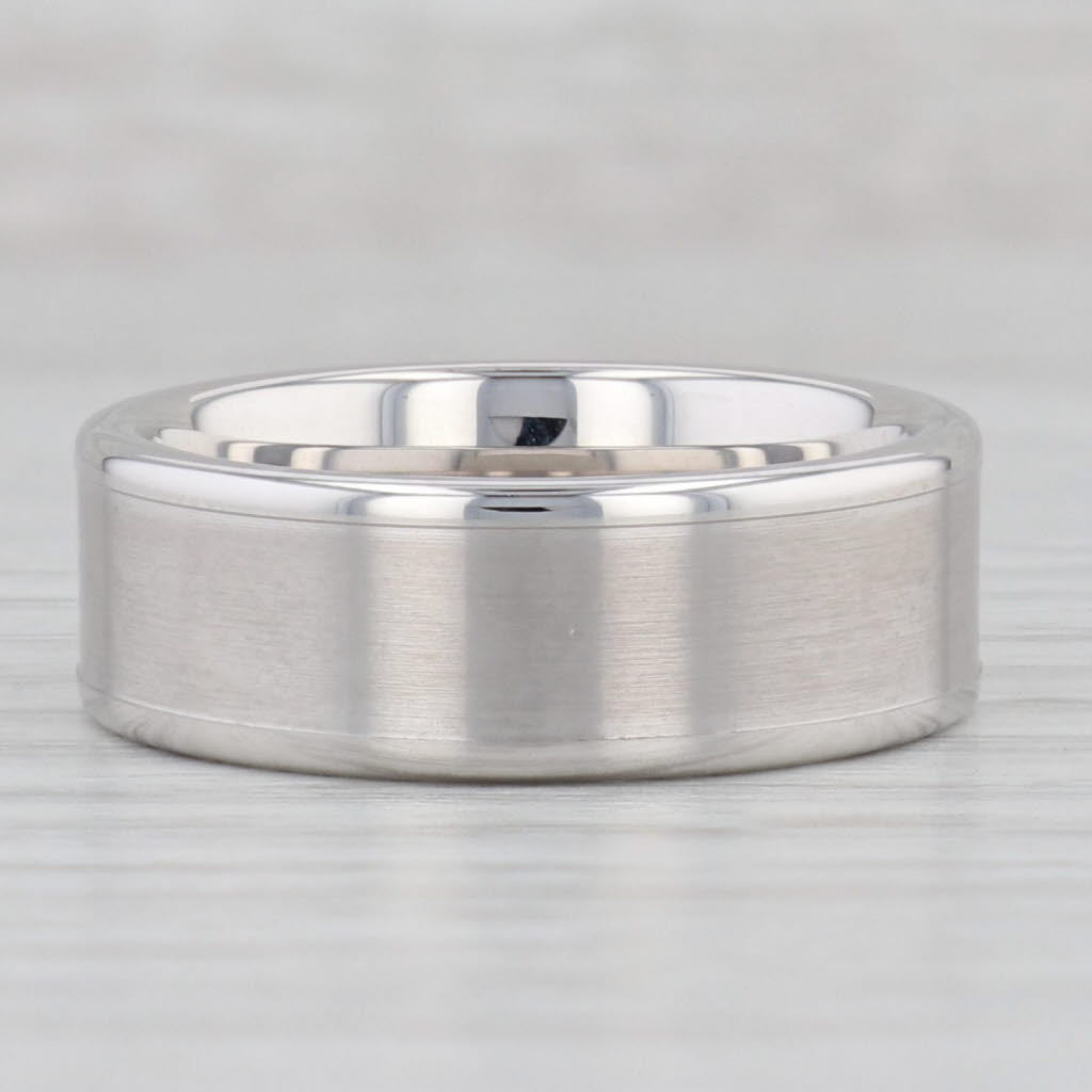 Gray New Triton Brushed Tungsten Carbide Ring Men's Wedding Band Size 10