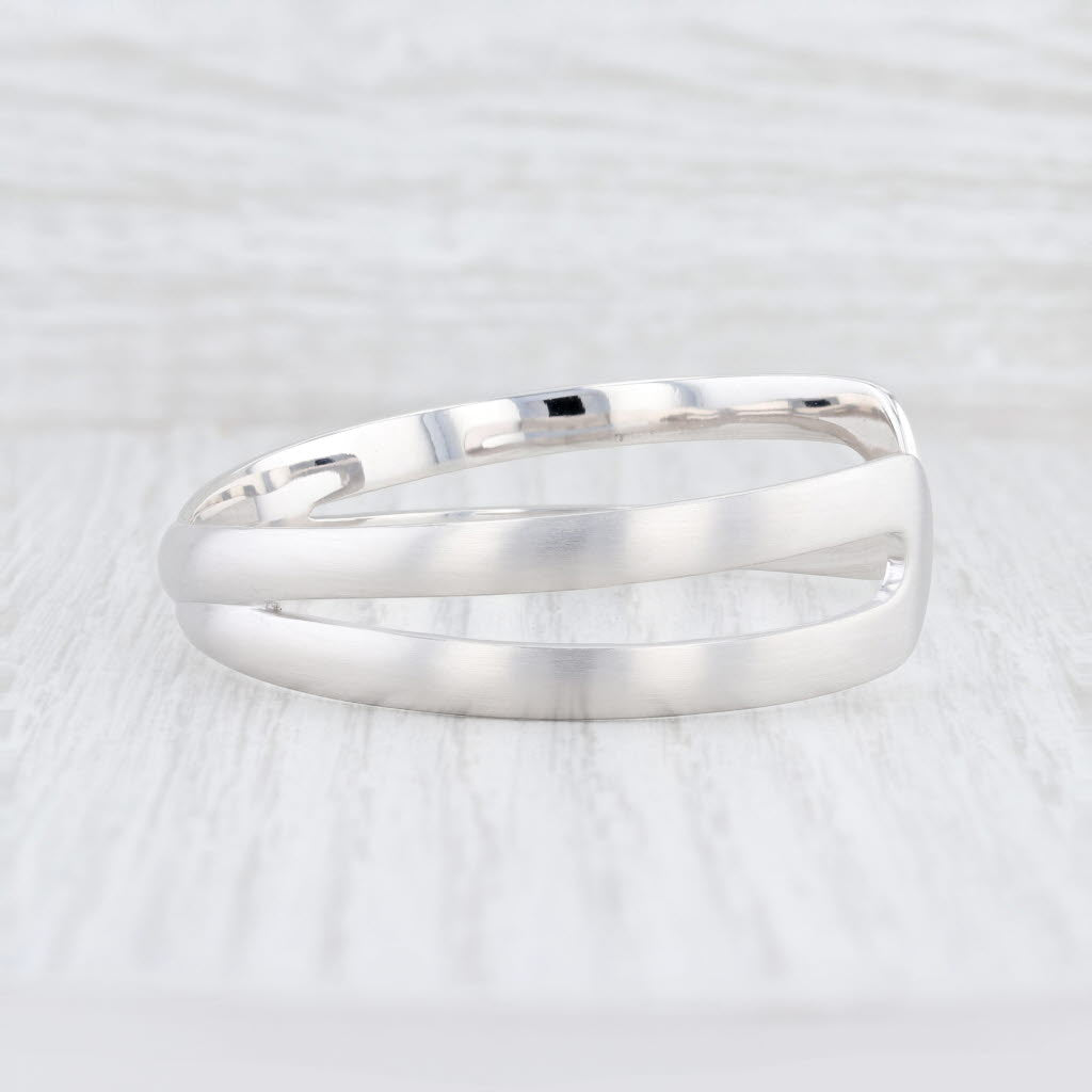 Light Gray New Bastian Inverun Cuff Bracelet Sterling Silver 6.75" Openwork