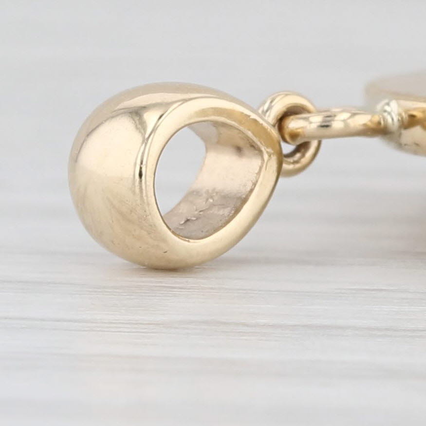 Light Gray Gothic Mask Pendant 14k Yellow Gold Dragon Animal Face Medallion