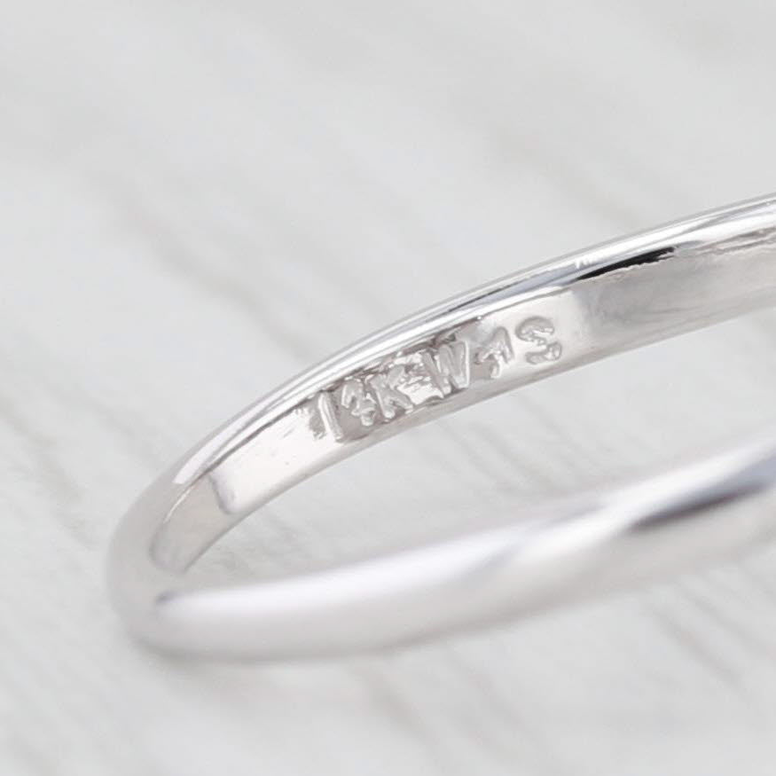 Light Gray Vintage 0.37ctw Diamond Cluster Ring 14k White Gold Size 6.5 Engagement