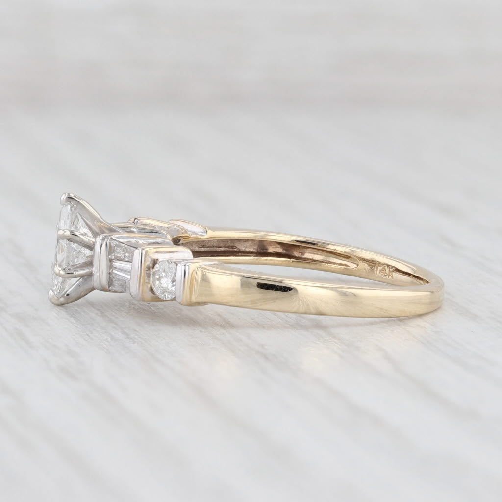 Light Gray 0.57ctw Marquise Diamond Engagement Ring 14k Yellow Gold Size 7.25