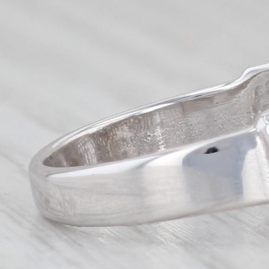 Gray Irish Claddagh Ring 14k White Gold Wedding Statement Stuller Size 9.25