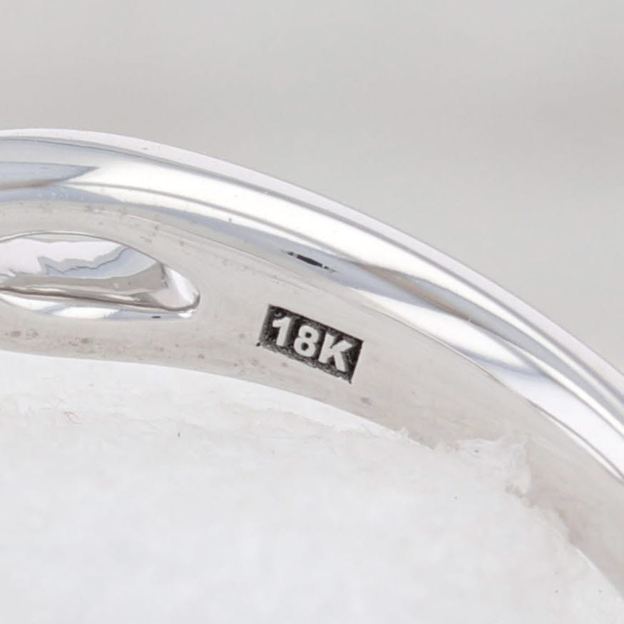 Light Gray Woven 0.35ctw Diamond Ring 18k White Gold Sz 5.75 Wedding Band Stackable A Jaffe