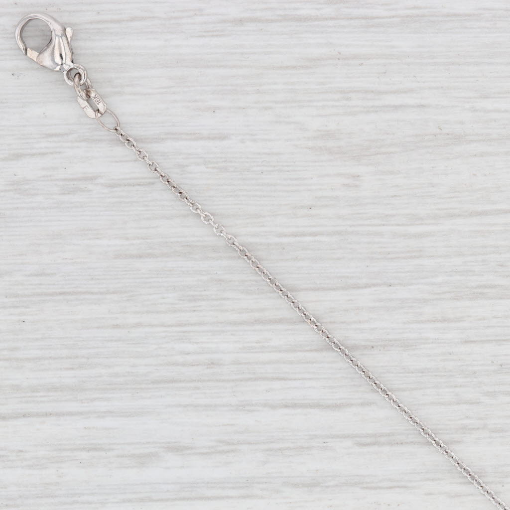 Light Gray Gregg Ruth 0.82ctw VS2 Diamond Halo Pendant Necklace 18" Paperwork & Portfolio