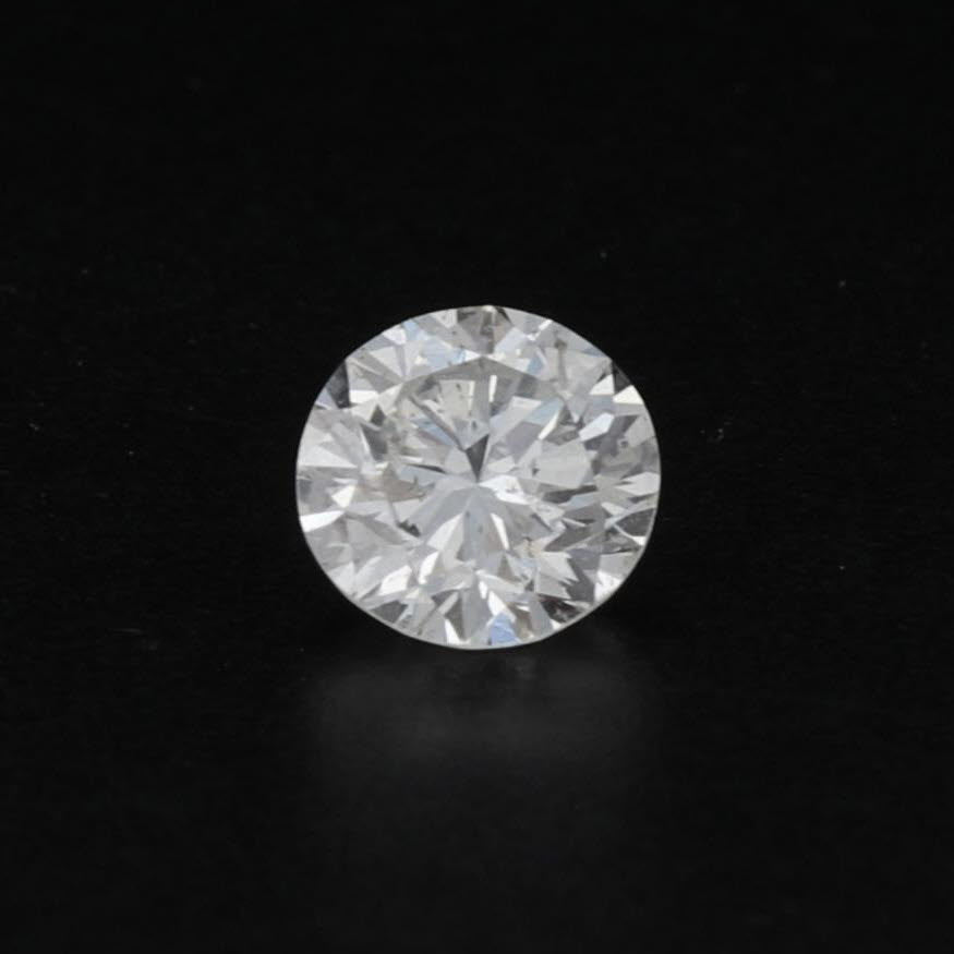 Black 0.47ct Loose Diamond GIA Graded Round Brilliant Solitaire I SI2
