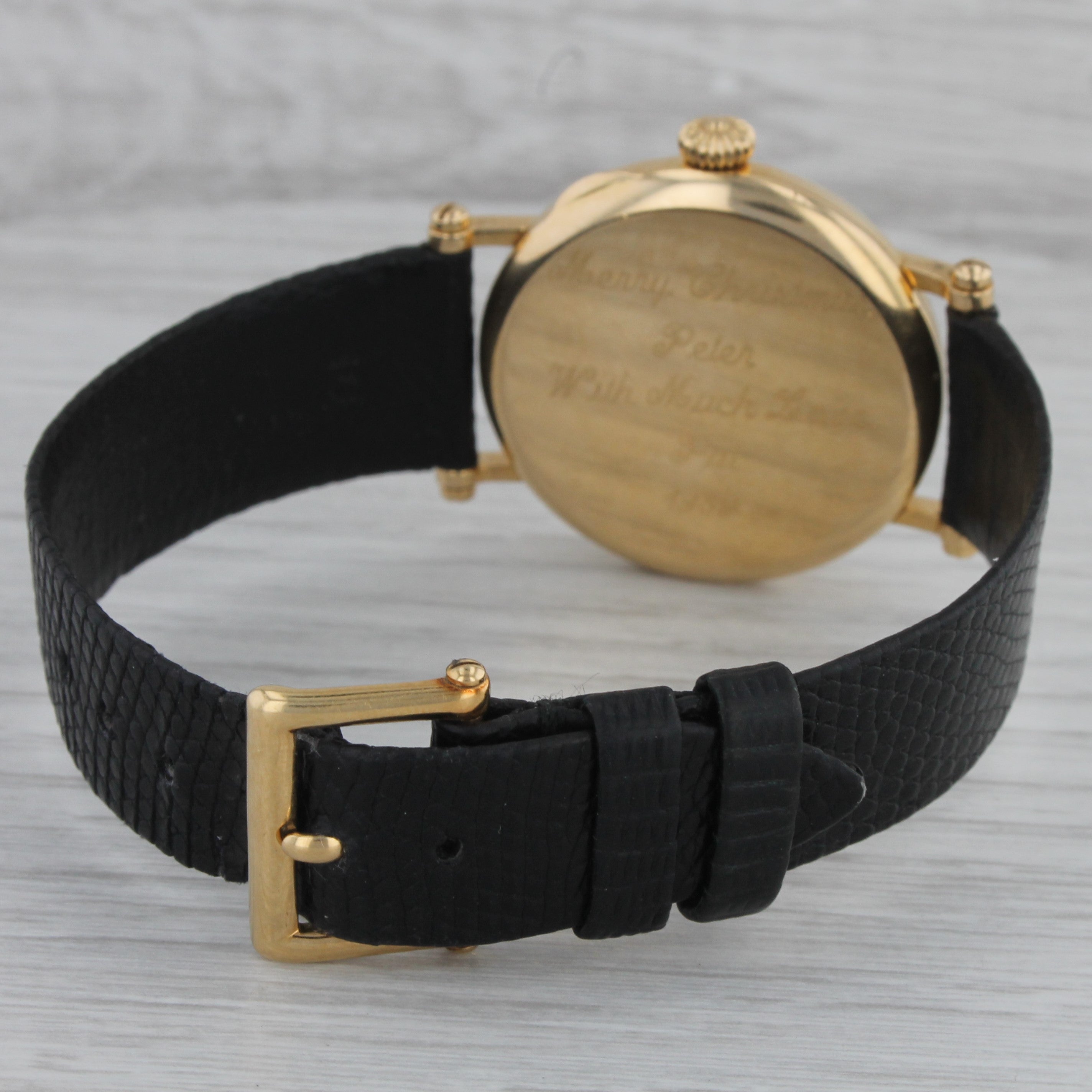 Dark Gray Patek Philippe 3960 Watch 18k Gold 150th Anniversary Calatrava Officer Serviced