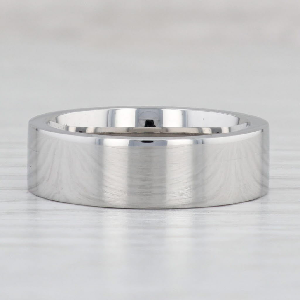 Light Gray New Cubic Zirconia Band Titanium Size 7.25 Wedding Ring