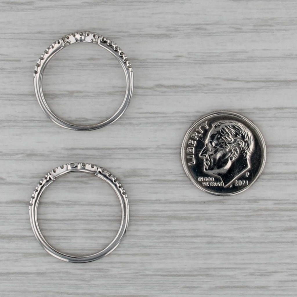 0.50ctw Contoured Diamond Rings Jacket Anniversary Wedding Band 14k Gold Size 7