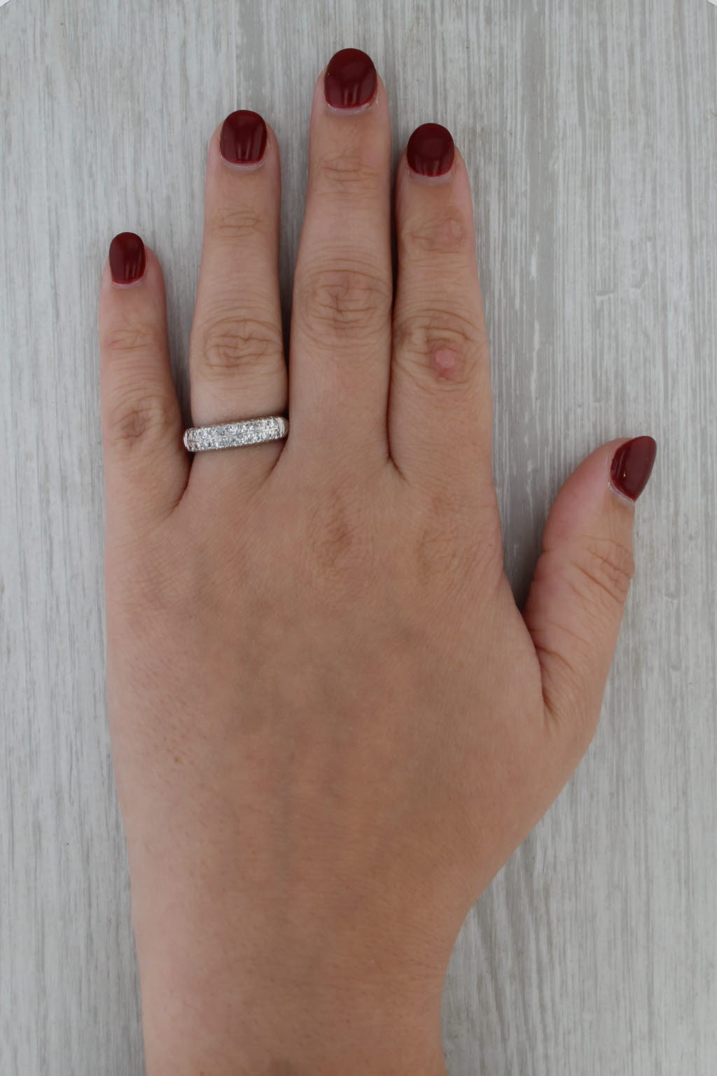 Antique 0.33ctw Diamond Wedding Anniversary Band Platinum Size 7 Stackable