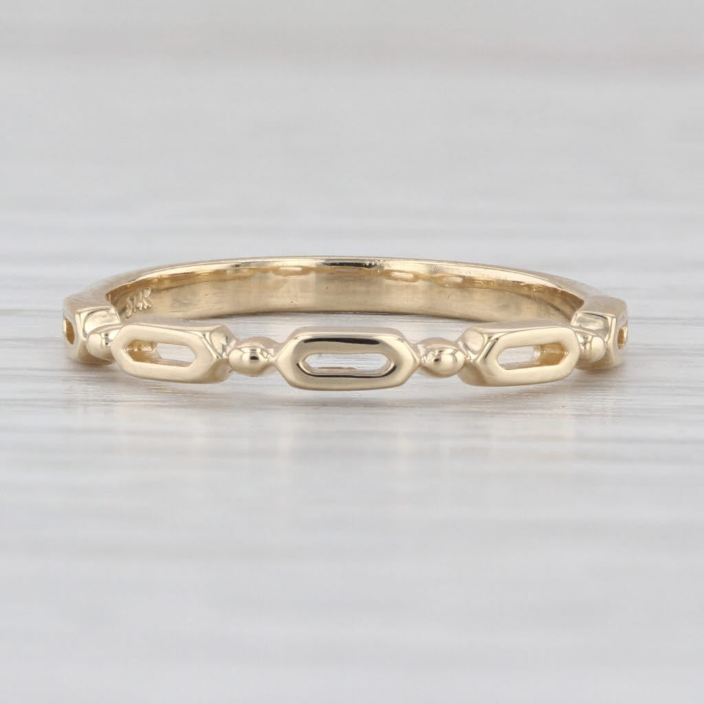 Beveled Stackable Band 14k Yellow Gold Size 6.5 Ring