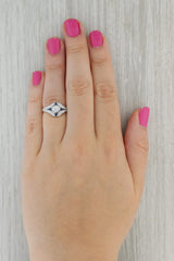 Dark Gray New Beverley K Sapphire Diamond Semi Mount Engagement Ring 18k Gold Size 6.5