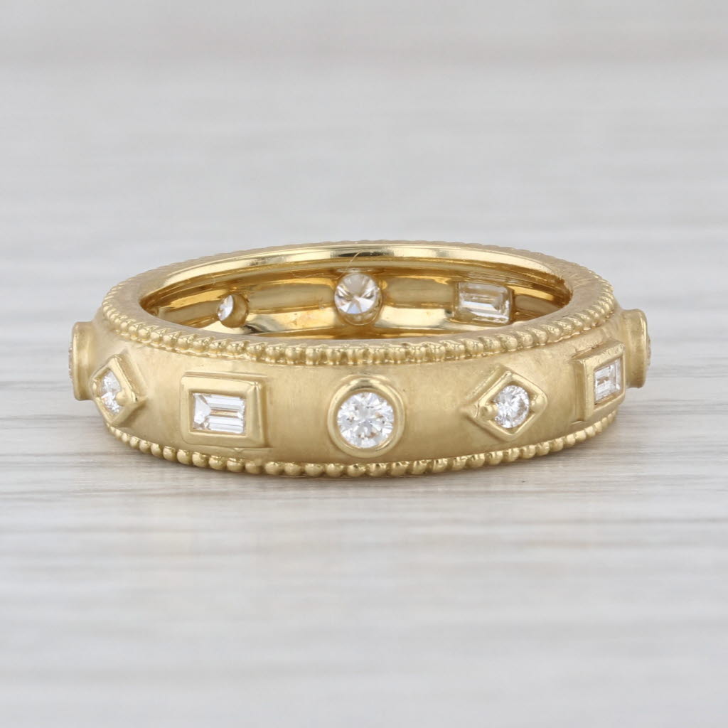 Penny Preville Diamond Eternity Ring 18k Yellow Gold Sz 6 Band Bridal Stackable