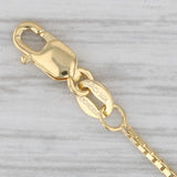 New Box Chain 14k Yellow Gold 18" 0.9mm Lobster Clasp