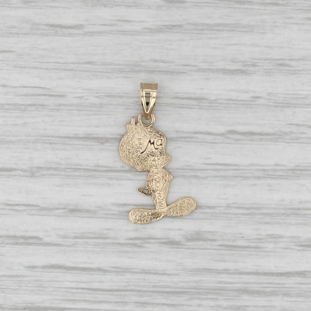 Tweetie Bird Cartoon Bird Pendant 14k Yellow Gold WB Looney Tunes Collectible