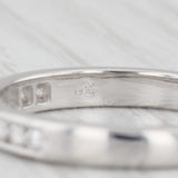0.25ctw Diamond Wedding Band 900 Platinum Stackable Anniversary Ring Size 7.25