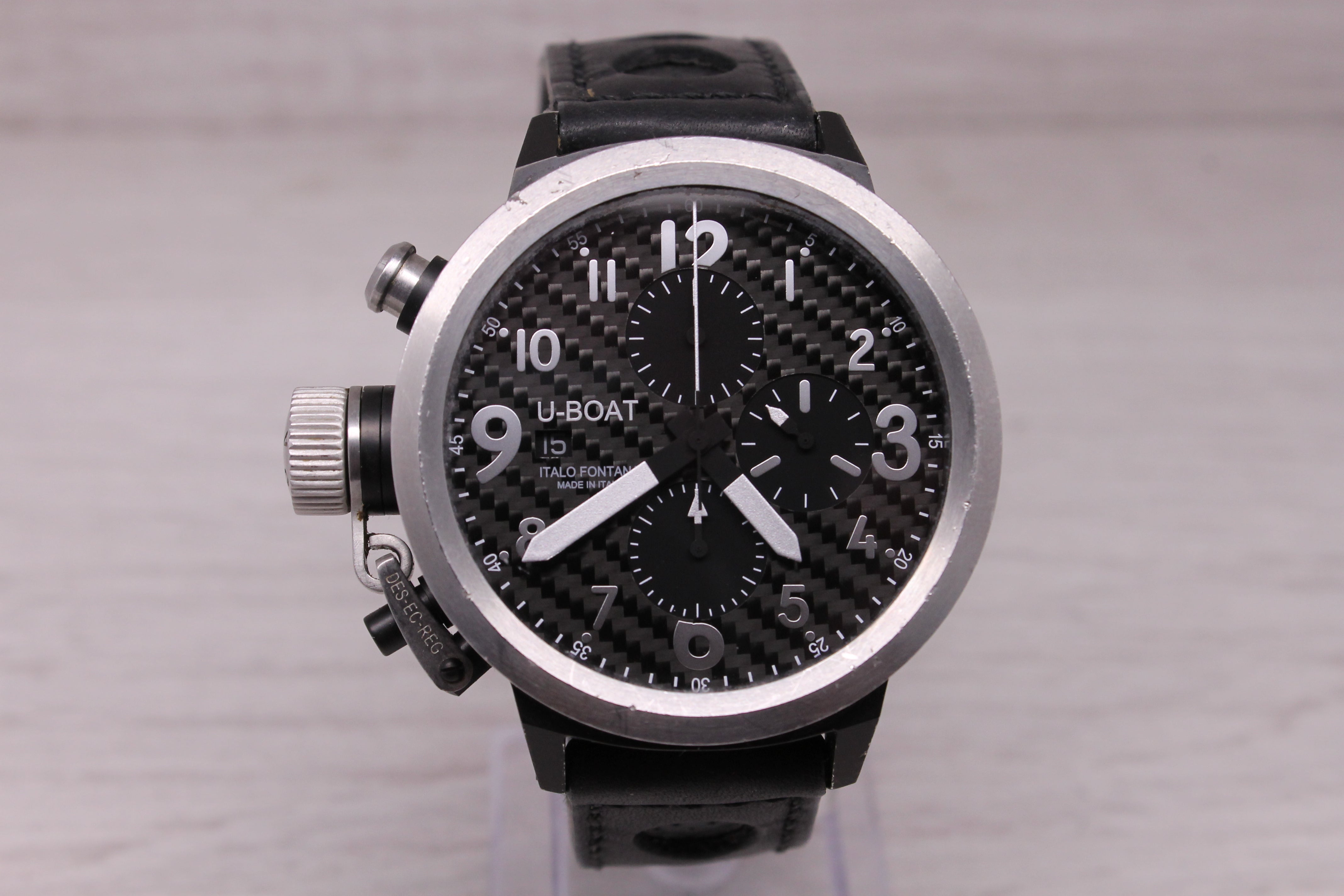 U-Boat Flightdeck Chronograph 45mm Swiss Valjoux U-7750 Carbon Fiber 6451