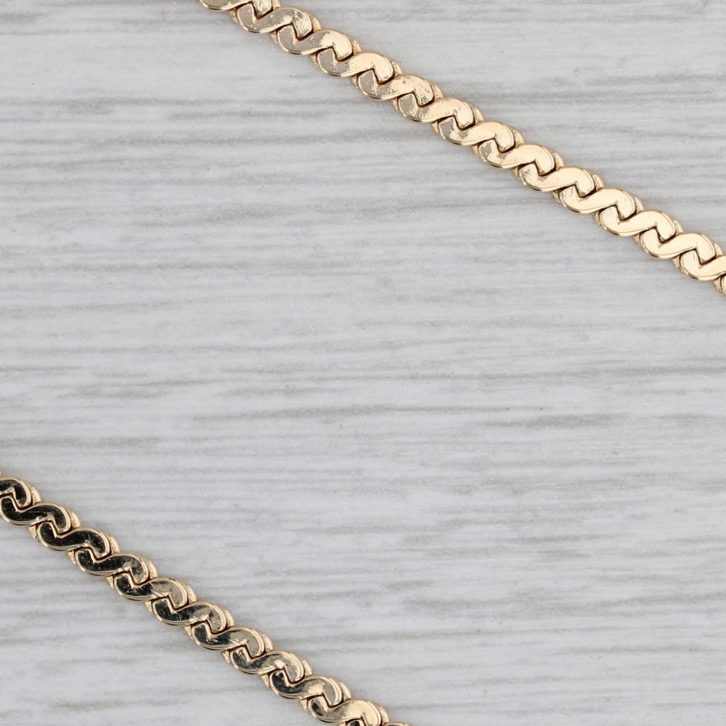 Gray 0.15ctw Diamond V Necklace 14k Yellow Gold 15" Serpentine Chain