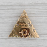 Gray Sigma Kappa Pin 14k Gold Enamel Vintage Greek Sorority Badge 1927