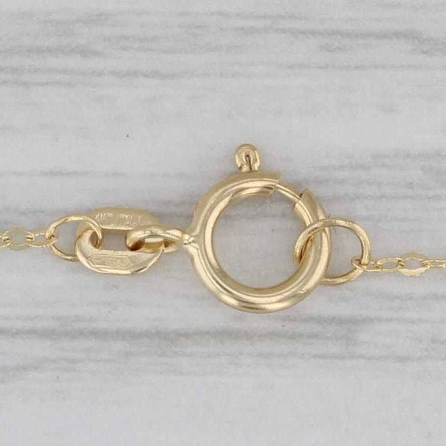 Gray New Heart Cable Chain Bracelet 14k Yellow Gold 7"