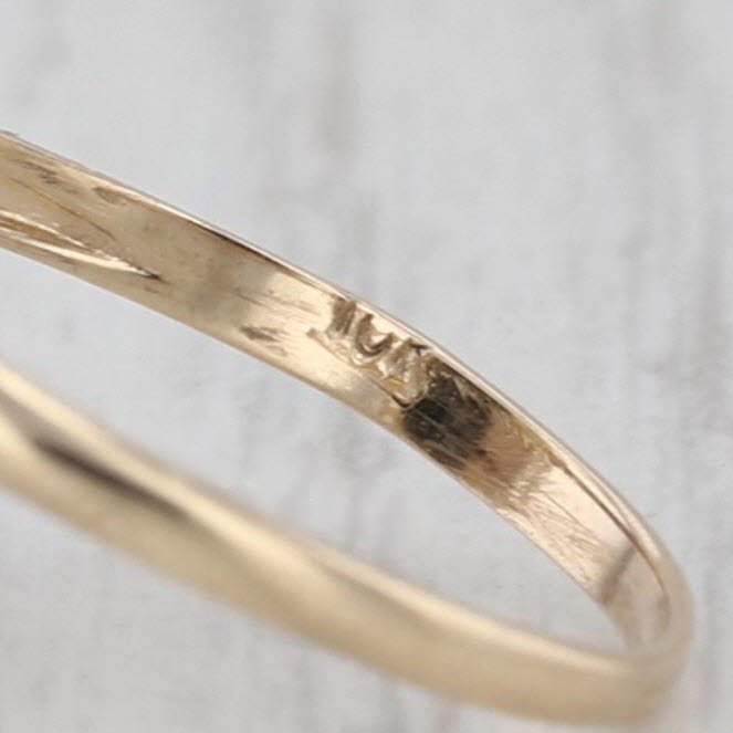 Vintage Onyx Diamond Signet Ring 10k Yellow Gold Size 4.75