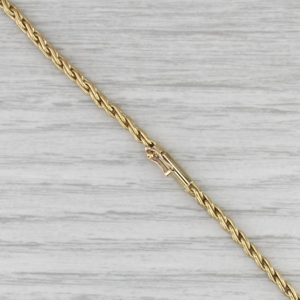 2.16ctw Blue Sapphire Diamond Lariat Necklace 18k Gold Platinum 16.75"