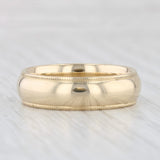 Light Gray Classic Men's Wedding Band 14k Yellow Gold Size 9 Comfort Fit Ring