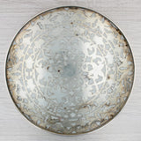Gray Webster Pierced Repousse Glass Trivet Sterling Silver Monogrammed "L" Vintage