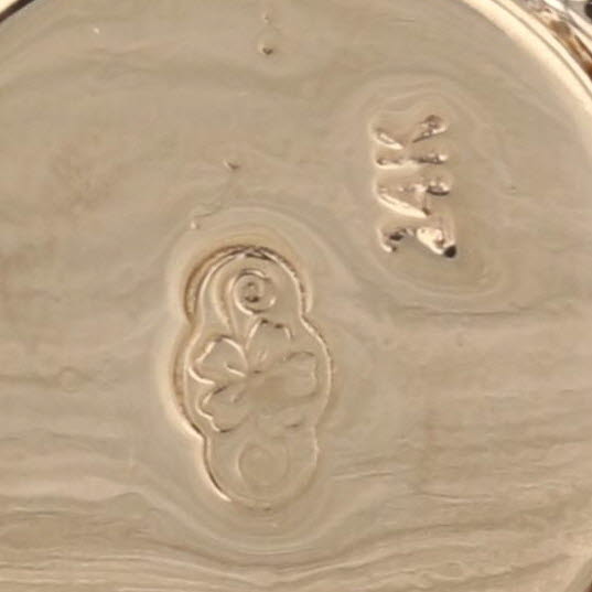 Old Victoria Slide Charm Bracelet 14k Yellow Gold 7.25" 0.12ctw Emerald Clasp