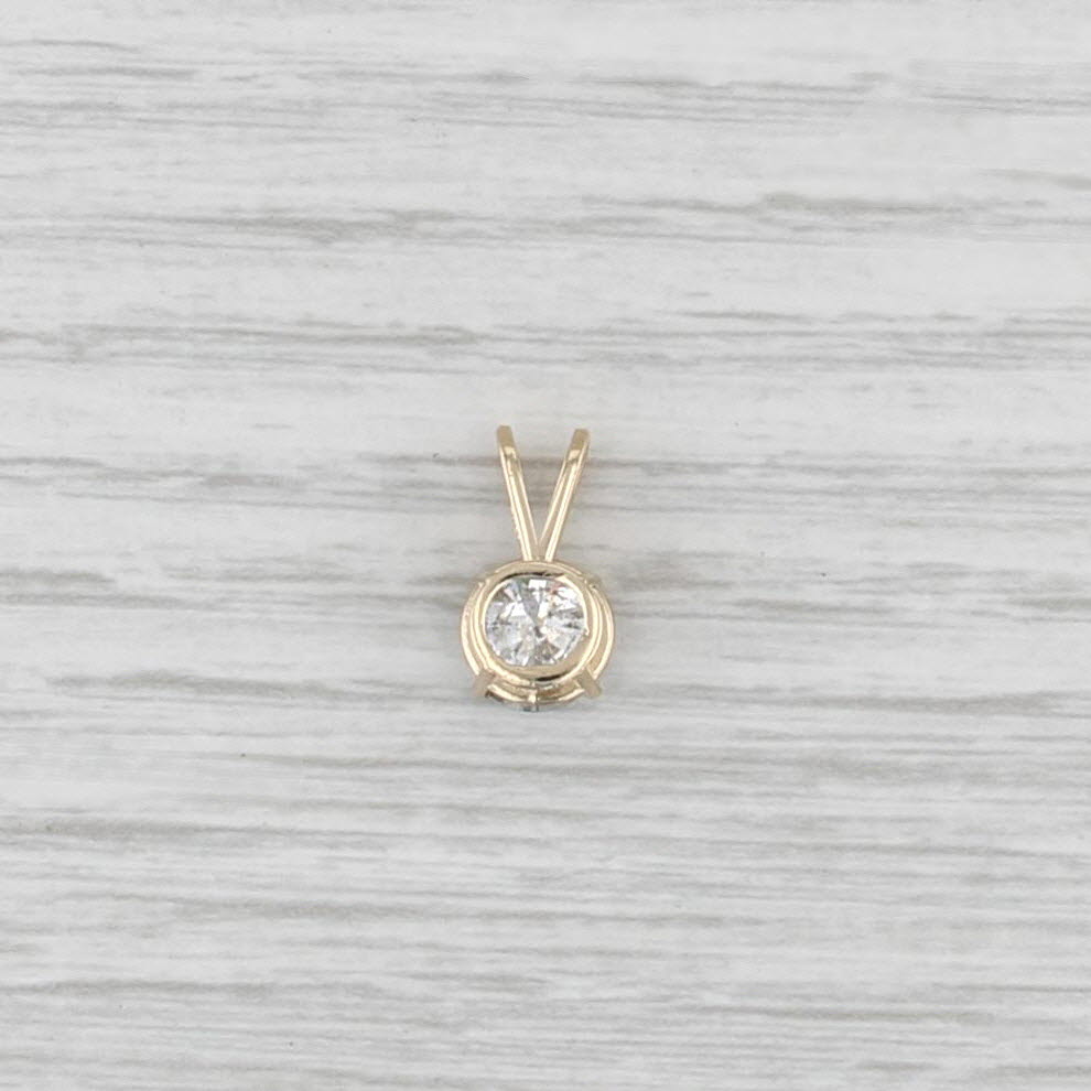 New 1.50ct Round Diamond Solitaire Pendant 14k Yellow Gold