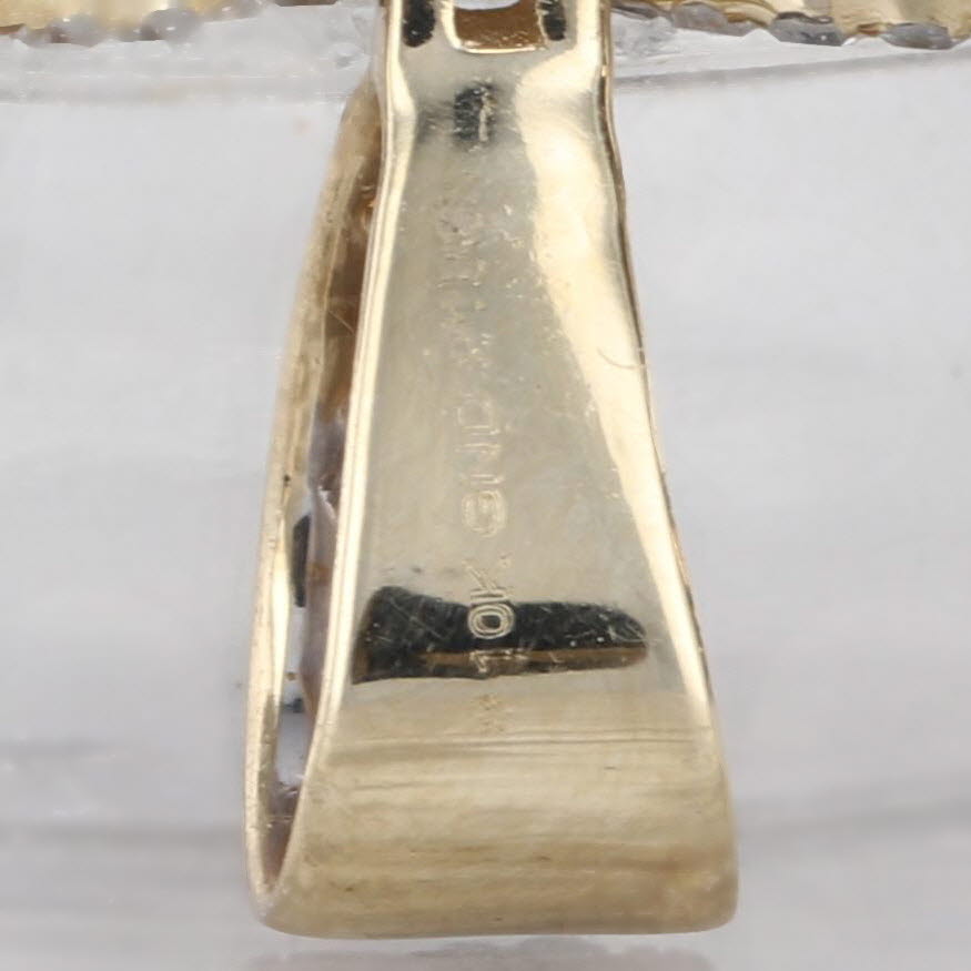 0.50ctw Diamond Heart Pendant 10k Yellow White Gold Gold Layered Halo