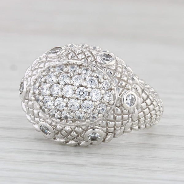 Judith Ripka 0.75ctw Cubic Zirconia Cluster Ring Sterling Silver Size 6 Statement