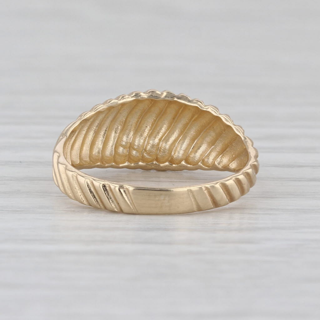 Beveled Croissant Ring 14k Yellow Gold Size 5.75