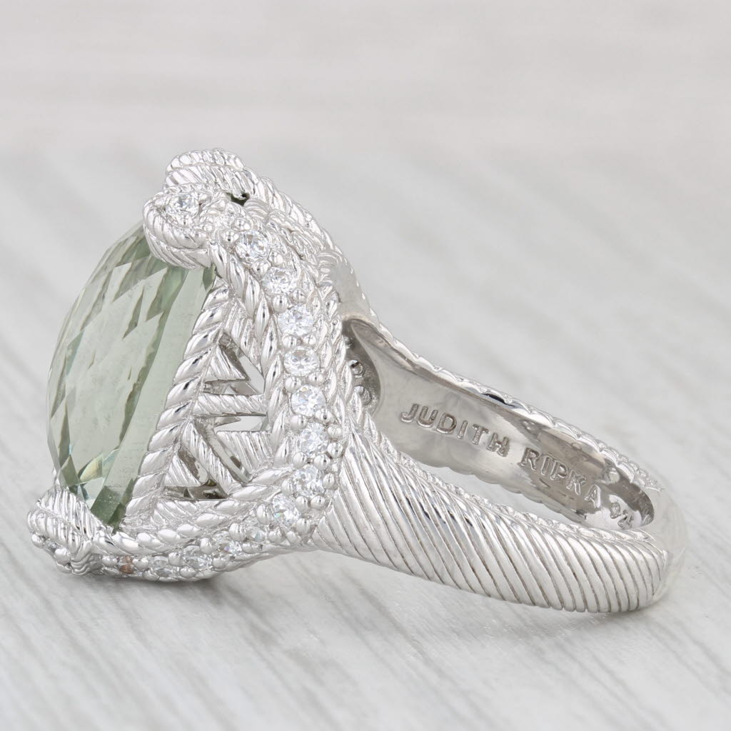 Judith Ripka Sterling Silver outlet CZ Stone Ring 8