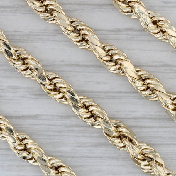 Gray 28" 5.2mm Curb Chain Necklace 10k Yellow Gold Lobster Clasp