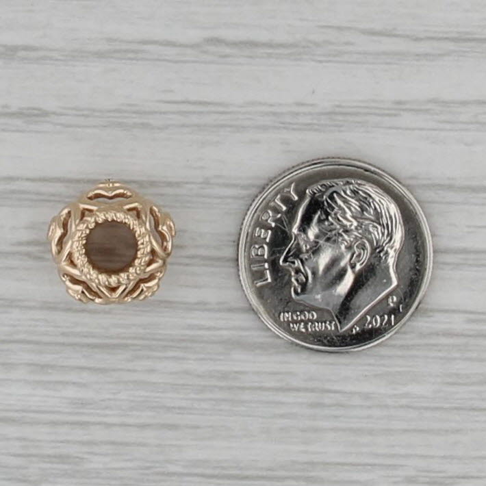 Authentic Pandora Open Heart Diamonds Charm 750466D 14k Gold Bead