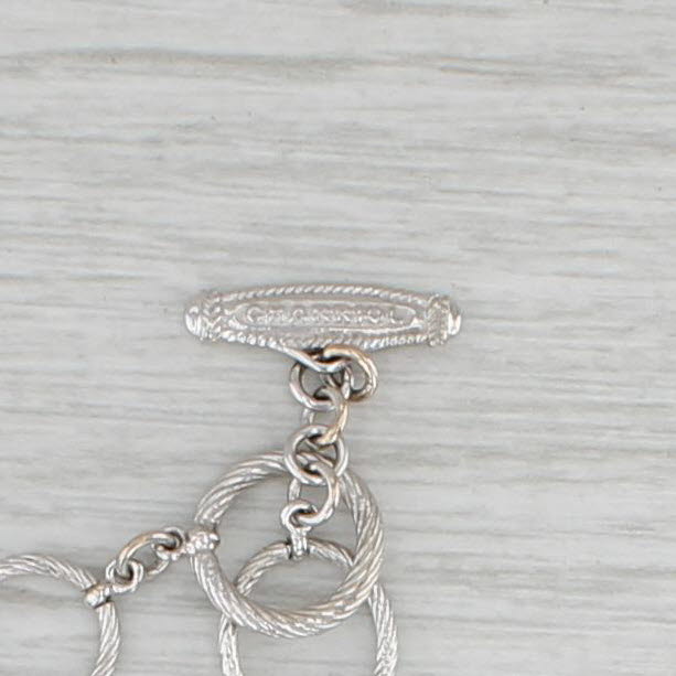 Gray Charriol Diamond Circles Necklace with Box 18k White Gold 15.5" Toggle Clasp