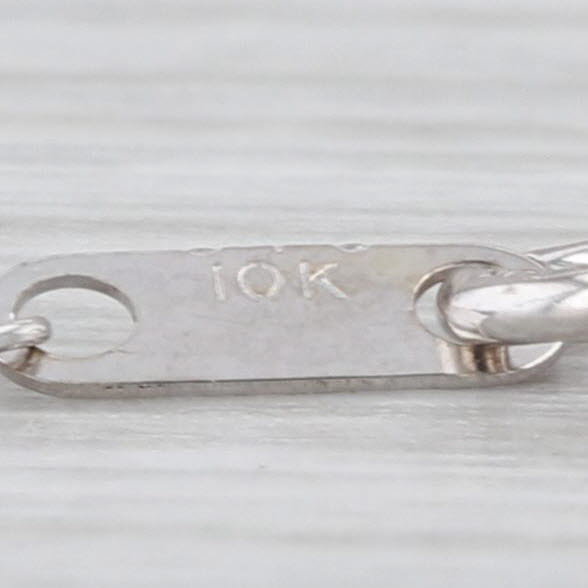 0.23ctw Openwork Diamond Hearts Pendant 10k White Gold 18.5" Rope Chain