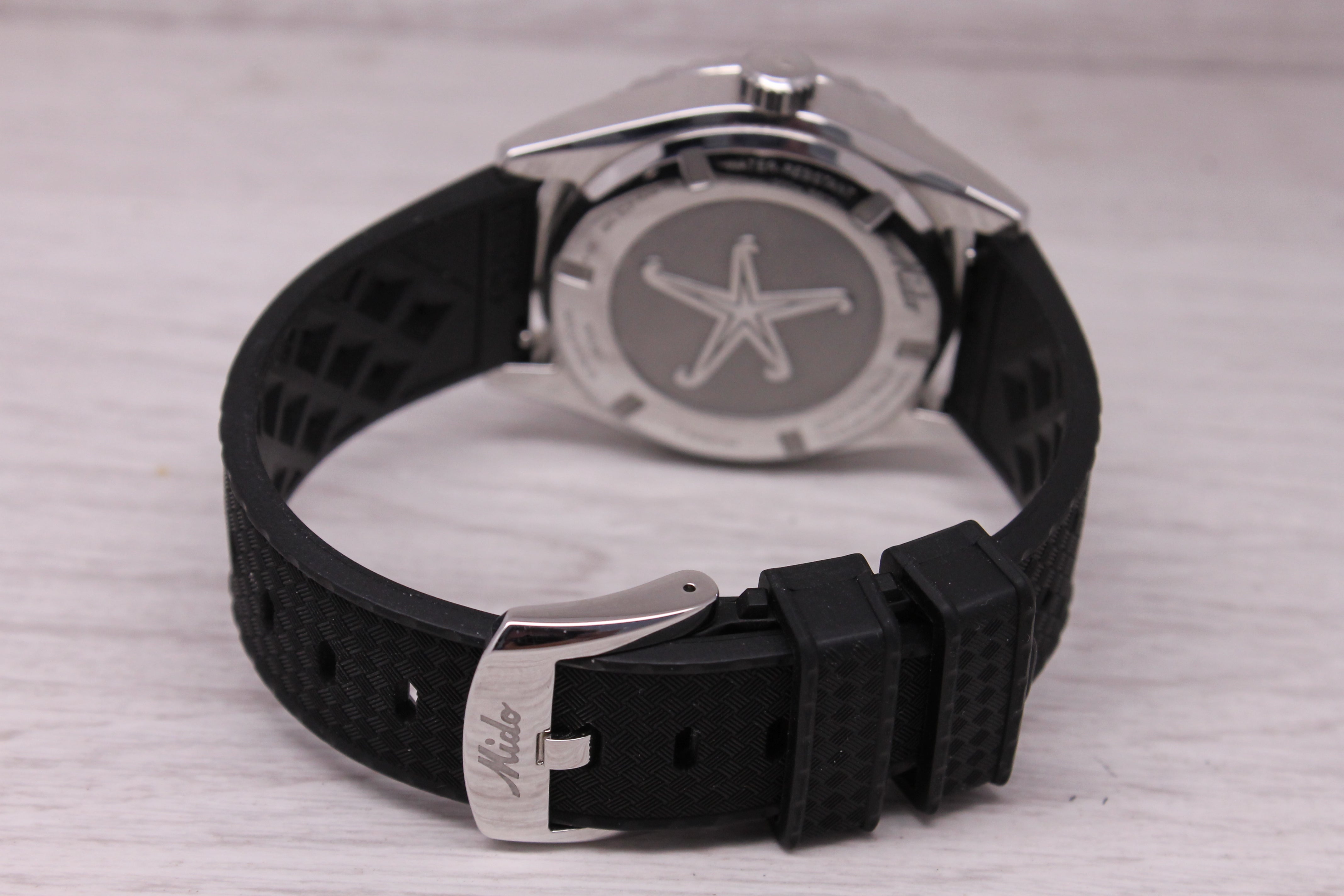 Mido Ocean Star Decompression World Timer Mens 40mm Steel Divers Watch w Box