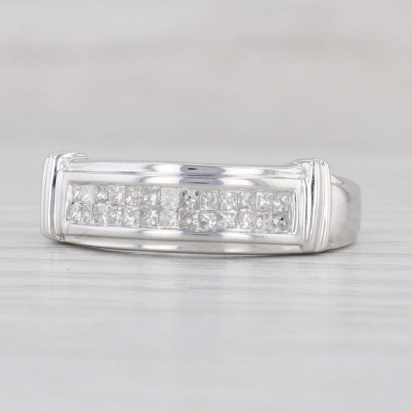 Light Gray 0.25ctw Diamond Ring 14k White Gold Size 6.75 Wedding Band