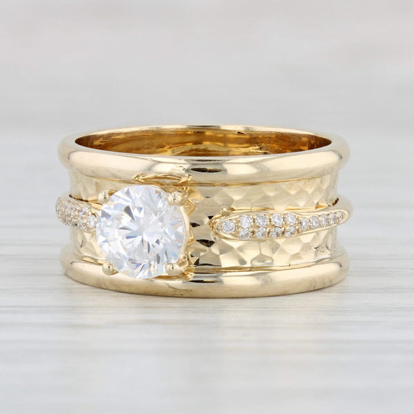 New Diamond Semi Mount Engagement Ring 14k Gold Size 6 Bridal Wedding Zeghani