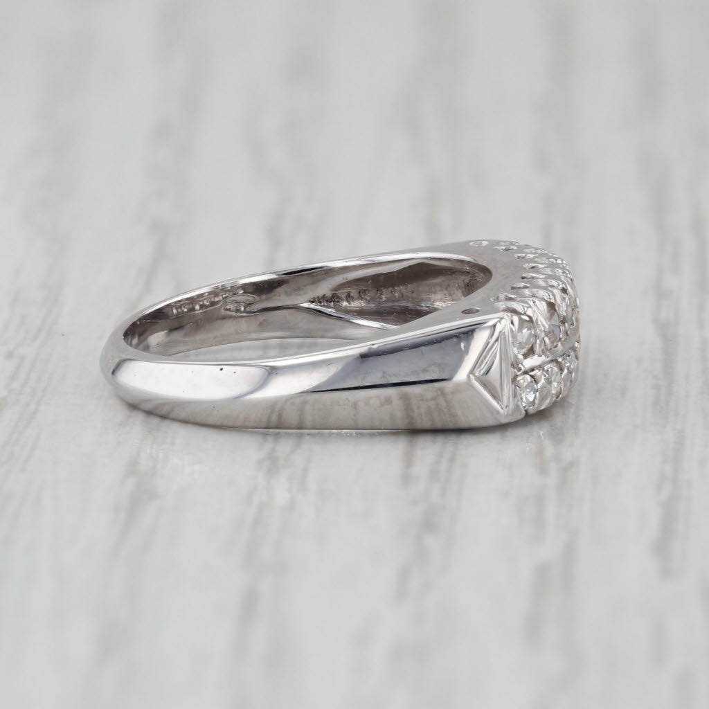 Vintage 0.23ctw Diamond Wedding Anniversary Band 14k White Gold Stackable