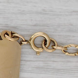 Vintage Engravable ID Tag Cable Chain Bracelet Watch Chain Gold Filled 7.25"