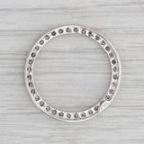 Gray 1.05ctw Diamond Eternity Circle Pendant 10k White Gold Floating Drop