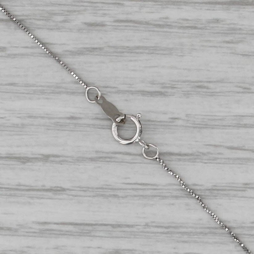 0.65ctw Diamond Floating Halo Pendant Necklace 14k White Gold 18" Box Chain