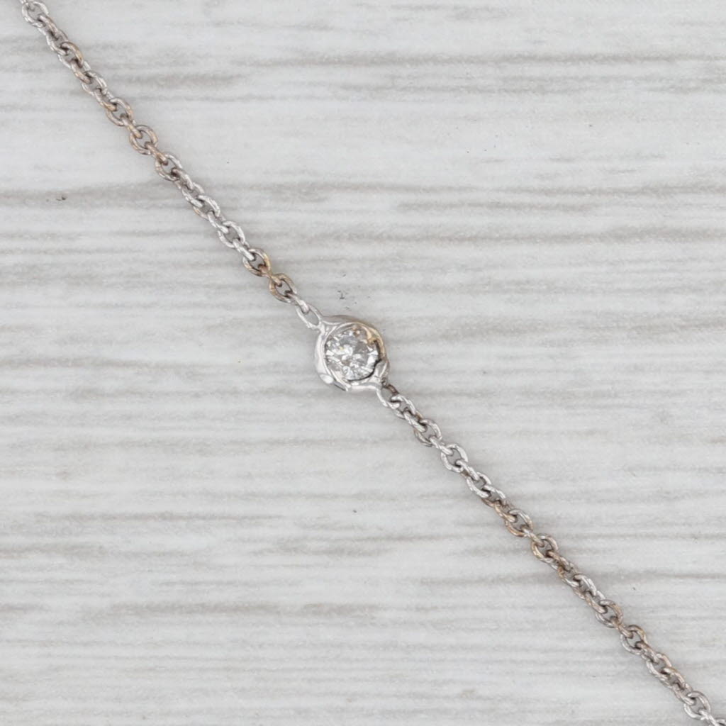 0.23ctw Diamonds by the Yard Station Bracelet 7.5" Cable Chain