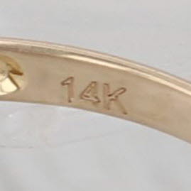 0.25ctw Pave Diamond Band 14k Yellow White Gold Size 7 Stackable Ring