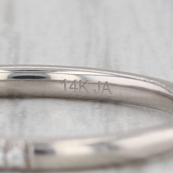 0.32ctw Diamond Wedding Band 14k White Gold Size 7 Stackable Ring